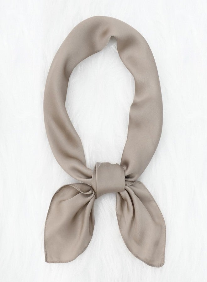 EIysee 70x70cm Solid Color Scarf-Satin Silk Head Scarf for Women Men Vintage Bandanas Satin Hair Scarf Silk Wrap (Pure camel-70cm) - Image 5